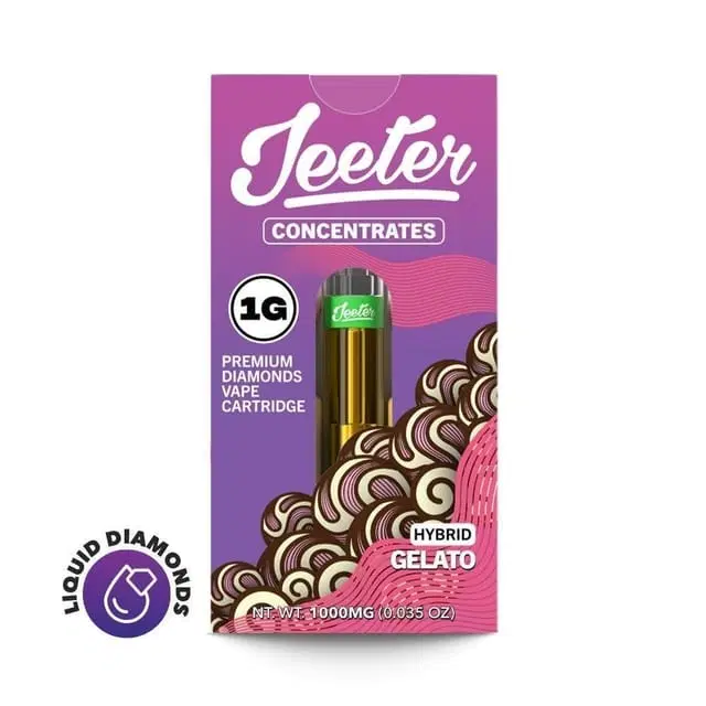 Photograph of product: Jeeter Gelato Hybrid Liquid Diamond Cartridge 1g