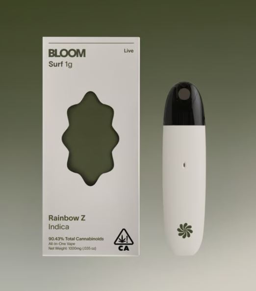 Photograph of product: Bloom: Surf | Granddaddy Purple | Disposable