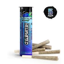 Photograph of product: Hellavated Juicy Stickz Blueberry Dream Infused Preroll 5 Pack 2.67g