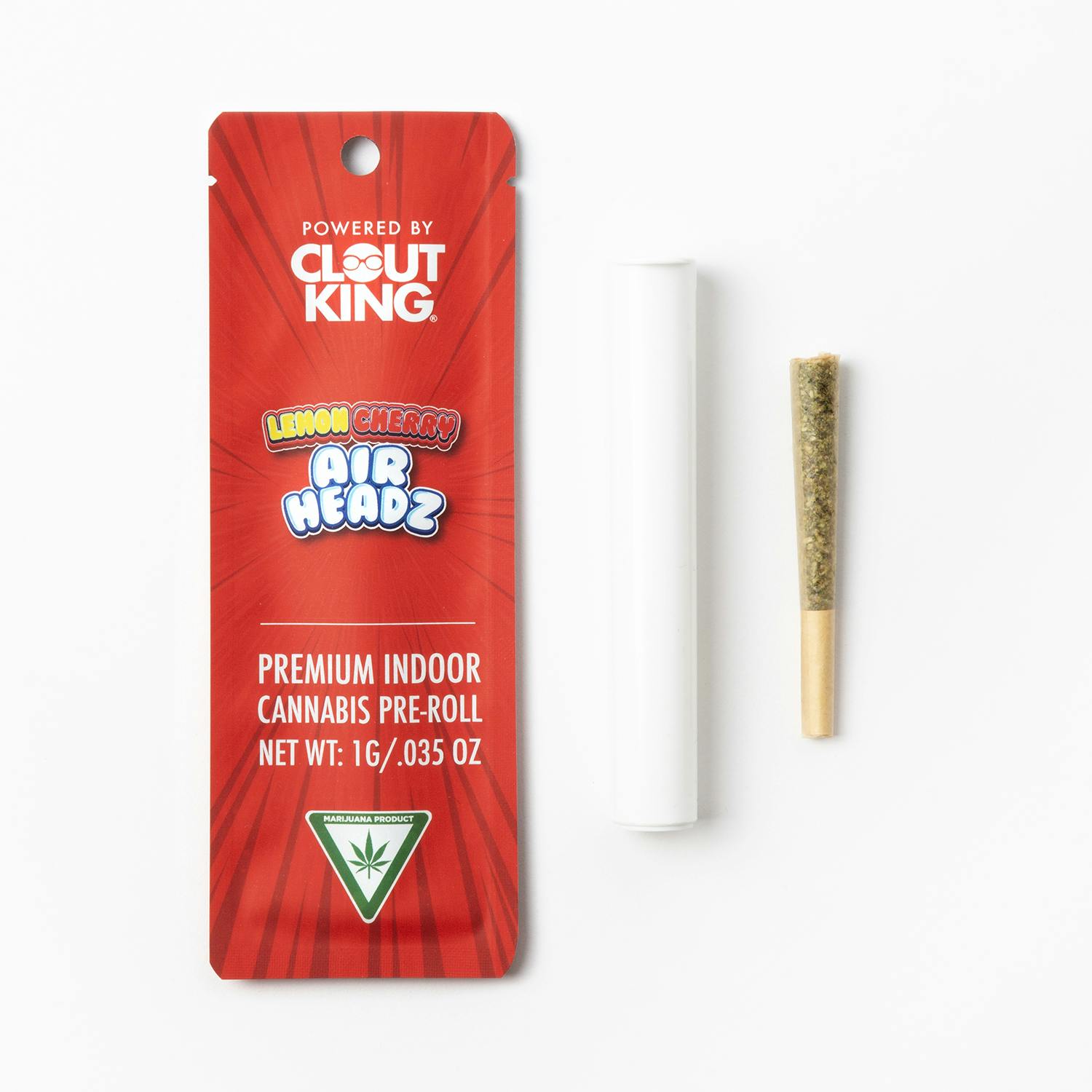 Photograph of product: CLOUT KING | LEMON CHERRY AIRHEADZ - PRE ROLL Oui'd-HYBRID