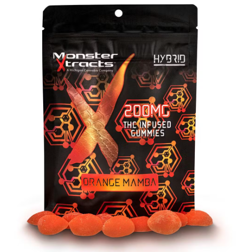 Photograph of product: Orange Mamba | 10x20mg | 200mg | Monster Xtracts