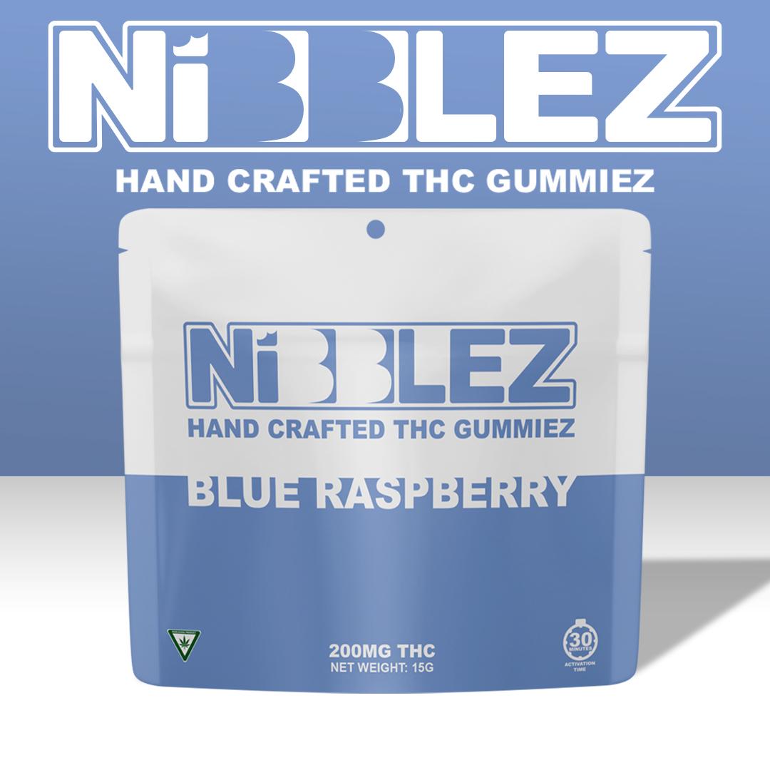 Photograph of product: Nibblez | 200mg Gummies | Blue Raspberry