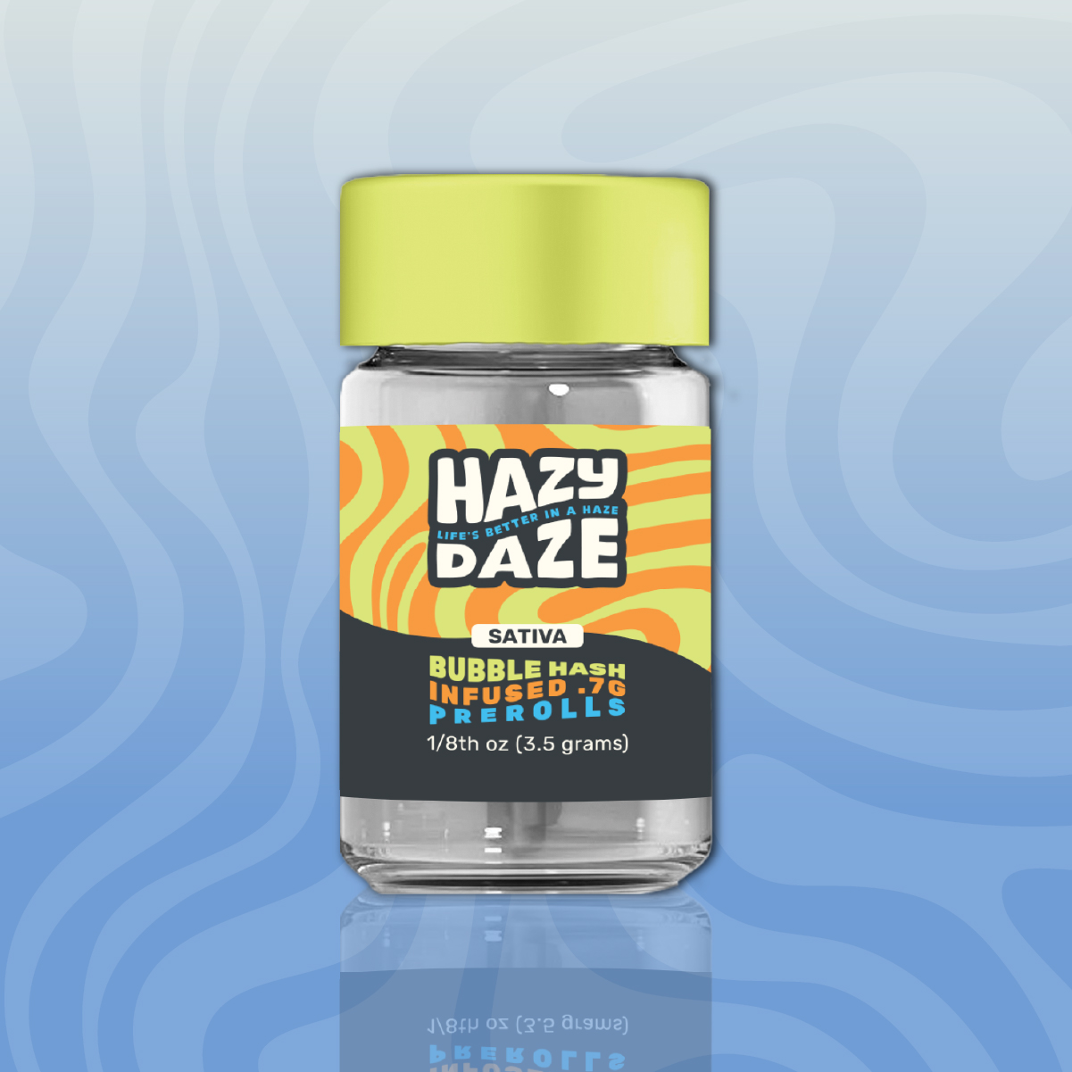 Photograph of product: Peanut Butter Sunshine Infused Preroll 5 pack by Hazy Daze