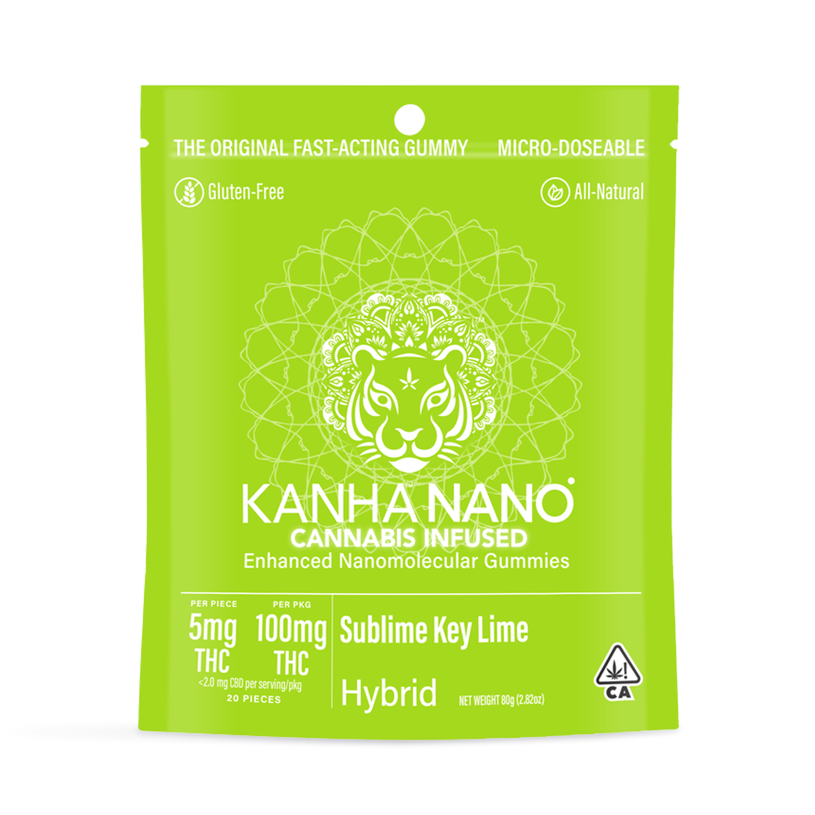 Photograph of product: KANHA | NANO | KEY LIME | HYBRID | GUMMIES | 100MG