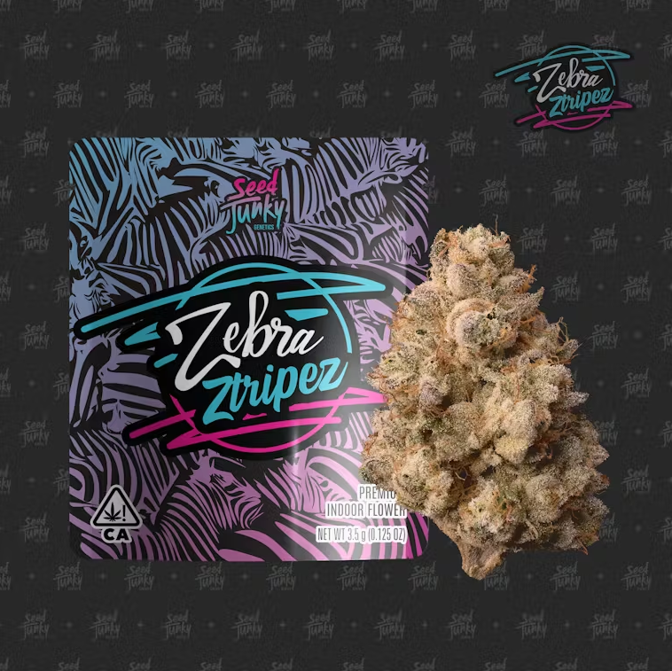 Photograph of product: Seed Junky Genetics - 3.5g - Zebra Ztripez