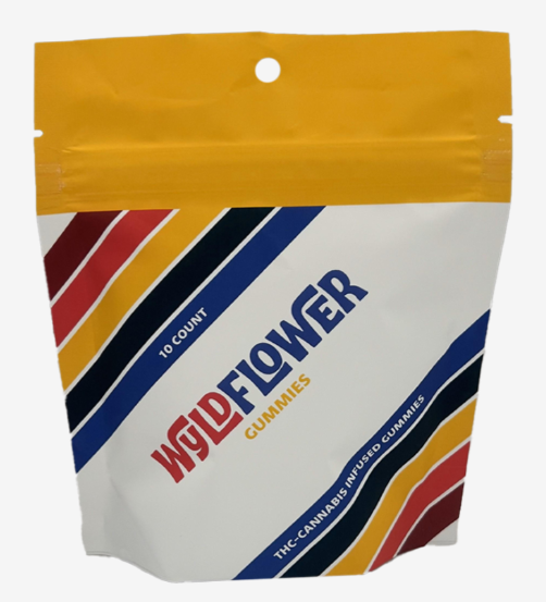 Photograph of product: Tropical Pineapple and Mango Gummies I Wyldflower I 10pk I 100mgI Hybrid