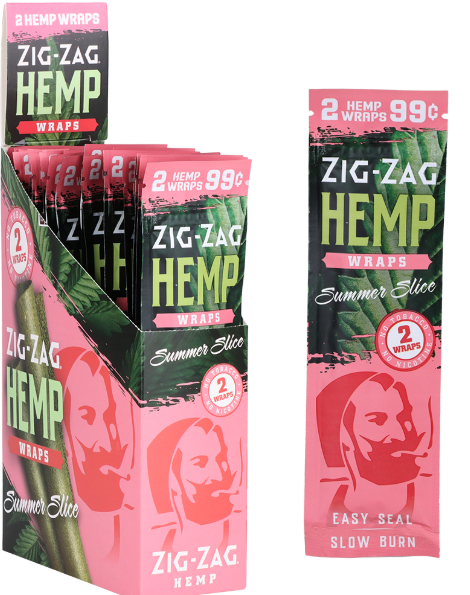 Photograph of product: Zig Zag Hemp Wraps | 2pc | Summer Slice