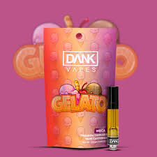 Photograph of product: DANK VAPES | GELATO | VAPE CARTRIDGE | 1G