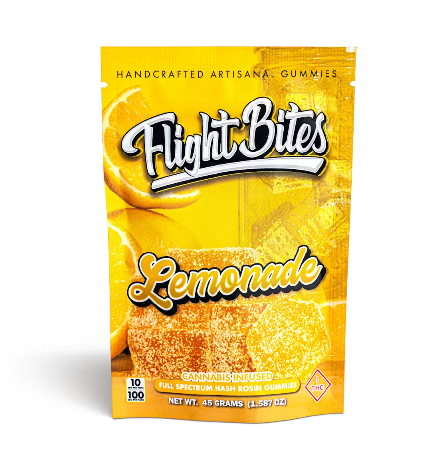 Photograph of Product: Rosin Infused Lemonade Gummies 100mg (10mg ea | 10-Pack)