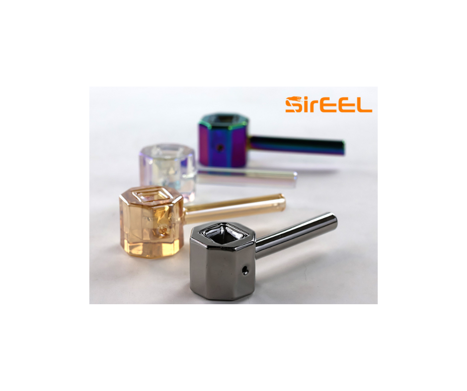 Photograph of product: SirEEL | 4.5" Shapes Test Series Iridized Pipe | Octagon | Assorted Colors