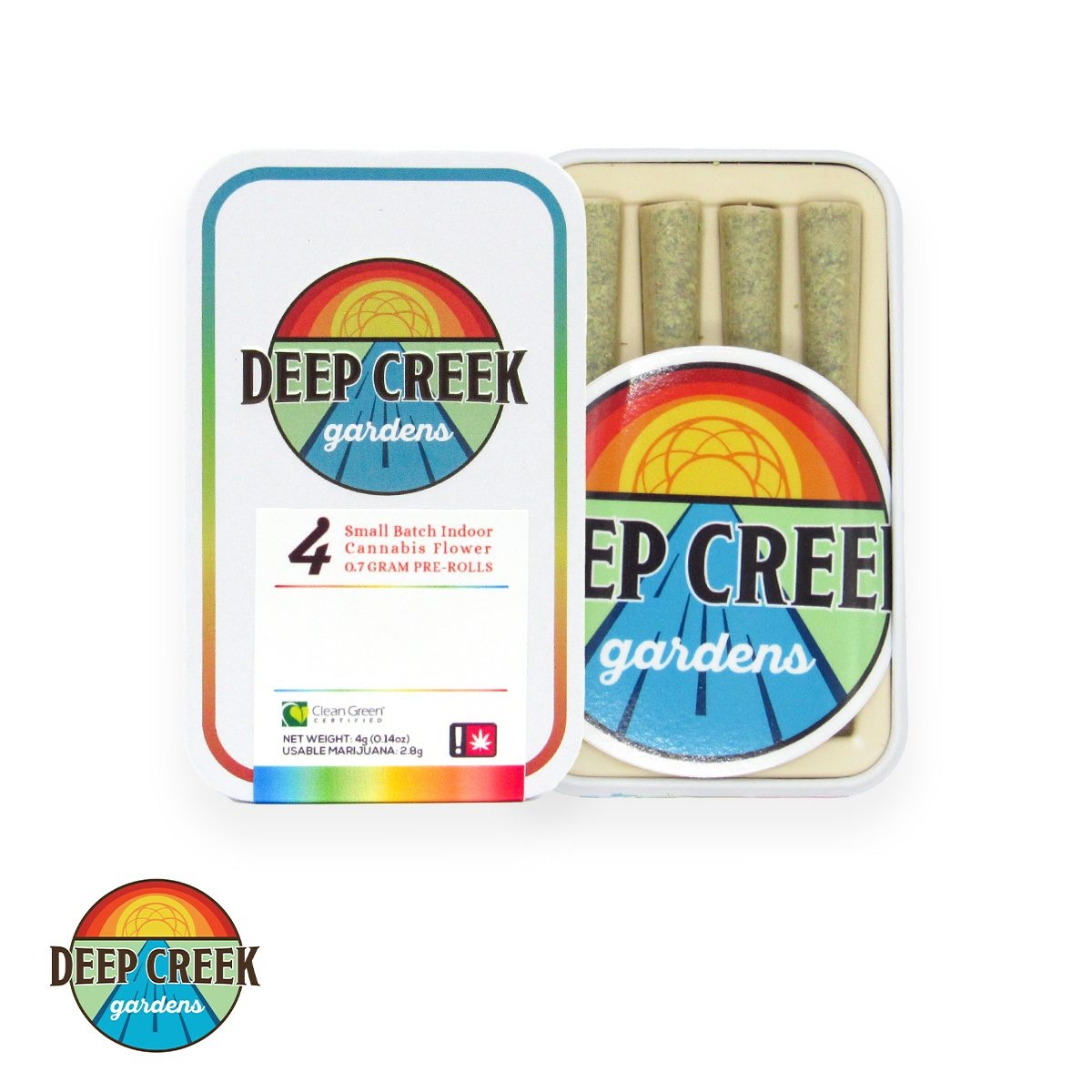 Photograph of product: Deep Creek - OMG Pre-rolls - 4pk Tin