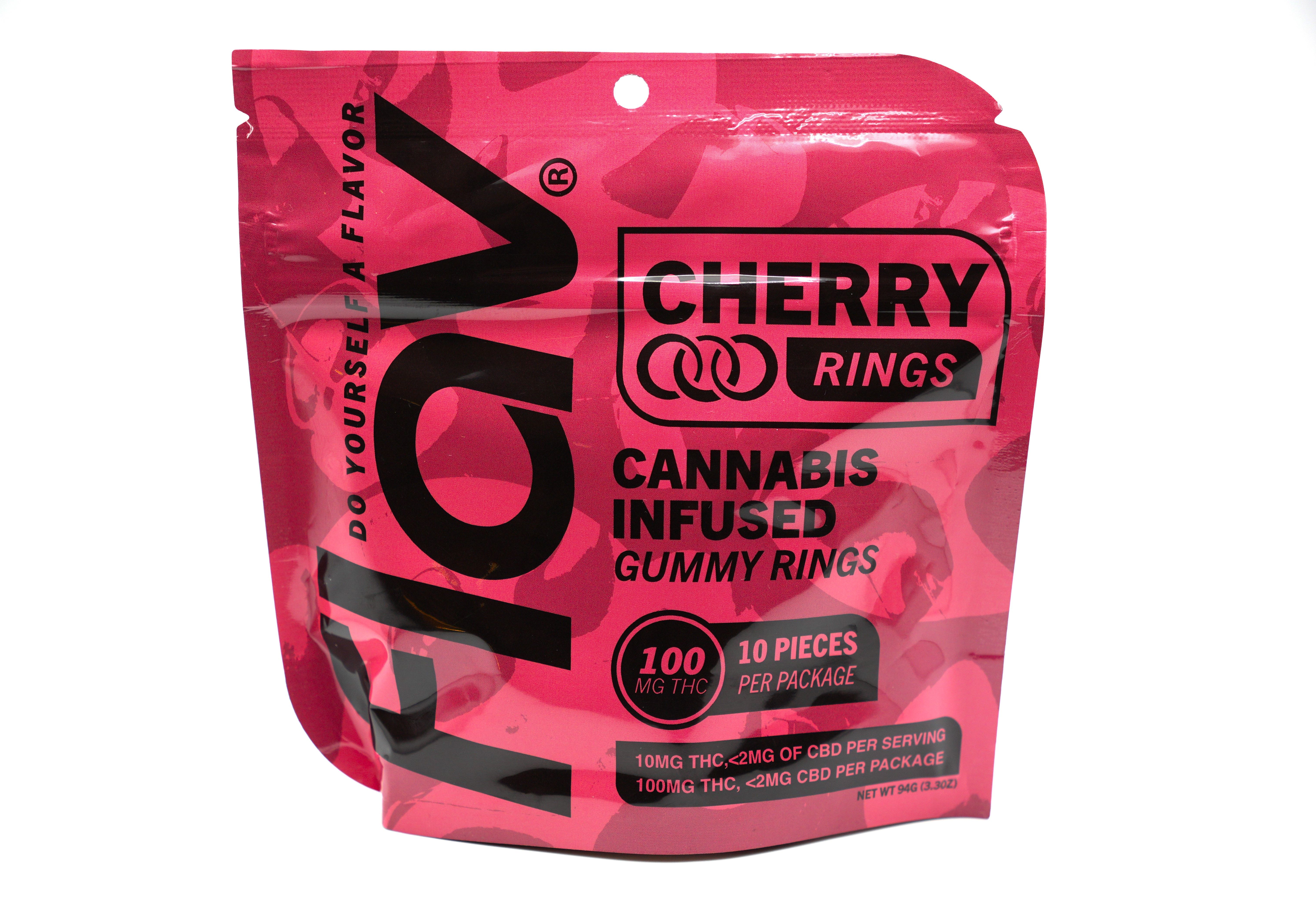 Photograph of product: Flav | Cherry Rings | 10pk Gummies | 100mg