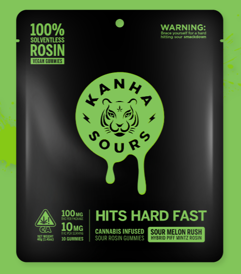 Photograph of product: MELON RUSH SOURS - SOLVENTLESS - 100 MG
