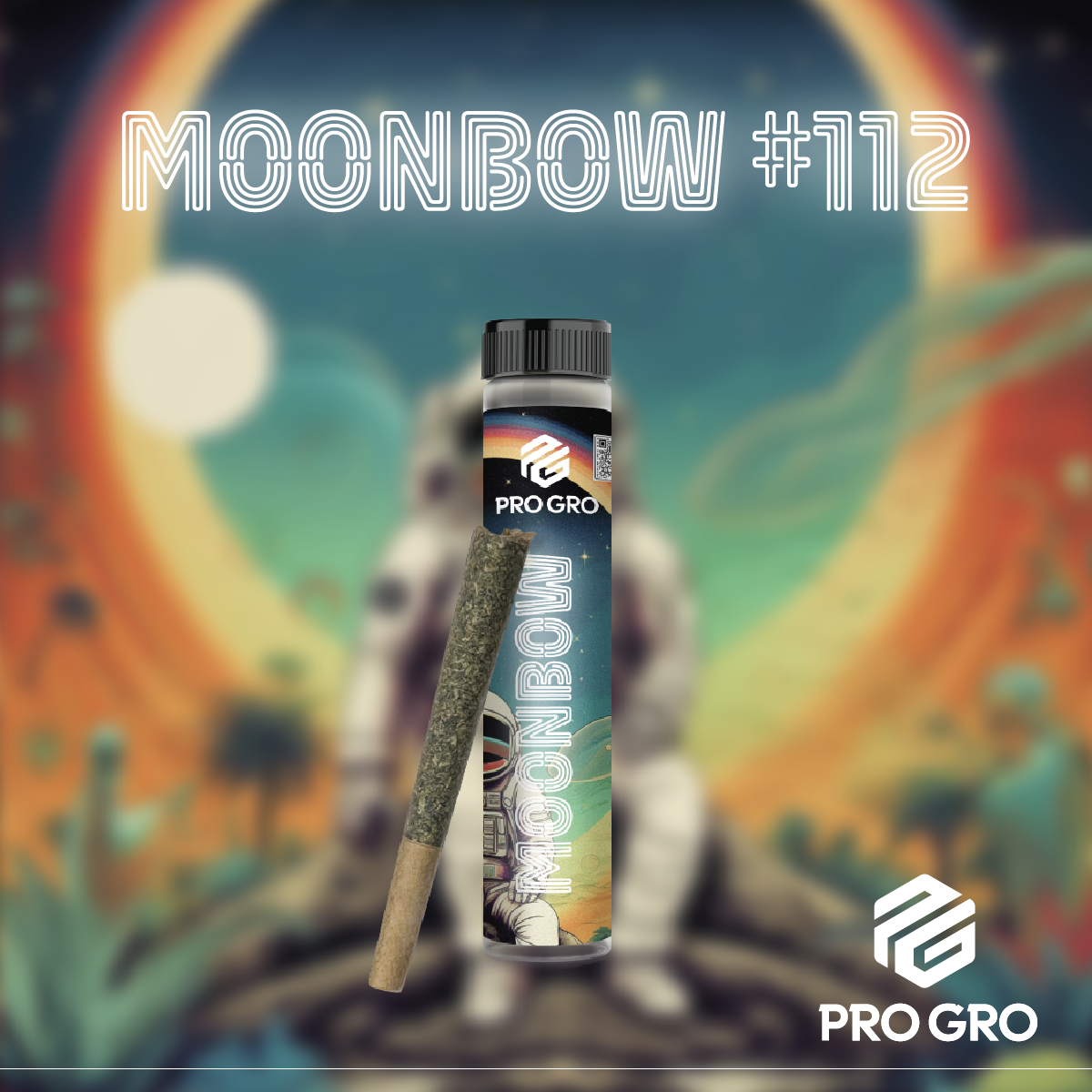 Photograph of product: Moonbow #112 Pre-Roll | Pro Gro | 1g (5/$30)