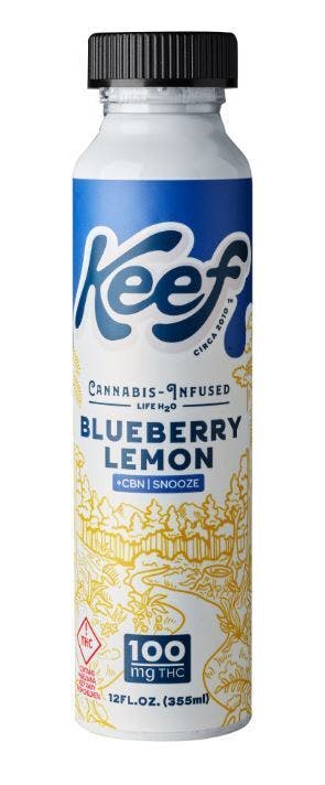 Photograph of product: Keef Life H20 - Blueberry Lemon (100mg TH-oui / 25mg CBD / 15mg CBN)