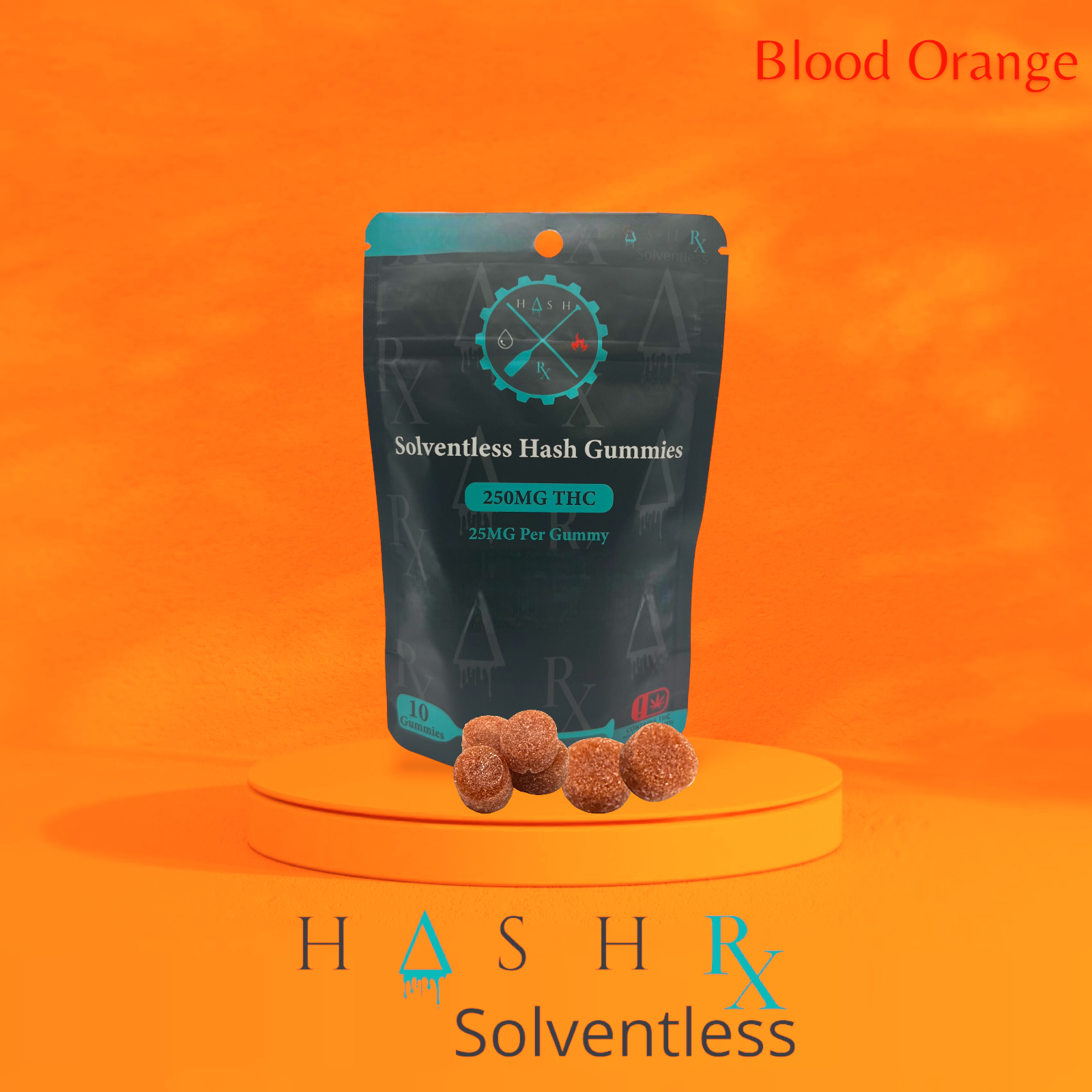 Photograph of product: au chocolat RX | au chocolat Gummy | Blood Orange