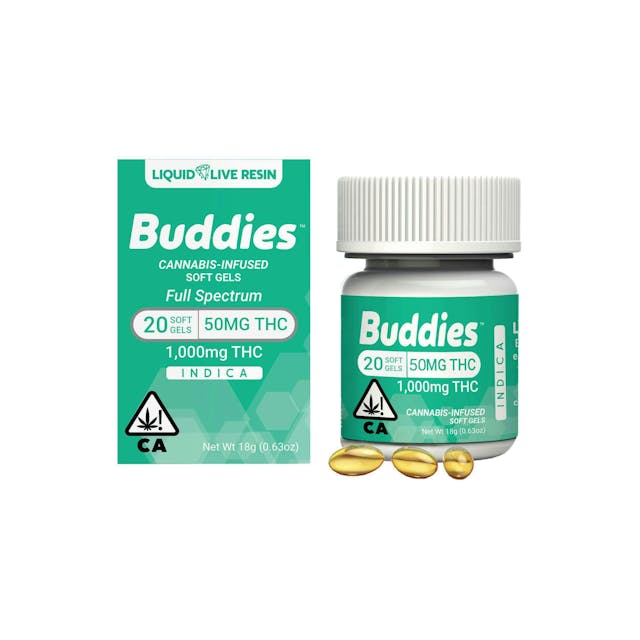 Photograph of product: 50mg x 20 | Oui'd | 1000mg Capsules