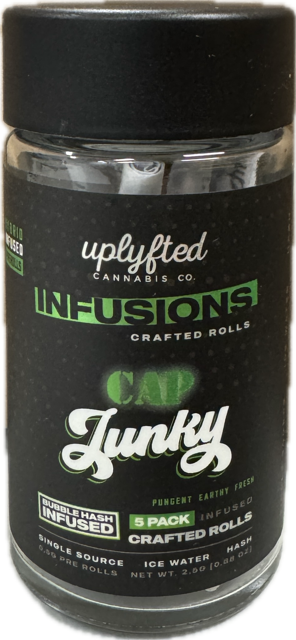 Photograph of product: Uplyfted- Cap Junky 2.5g Bubble au chocolat Infused Crafted Rolls | 5-pack