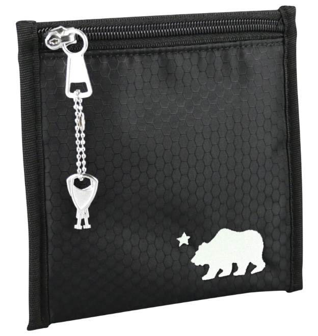 Photograph of product: Cali Pouch 6"x6" - Black w/ White Logo