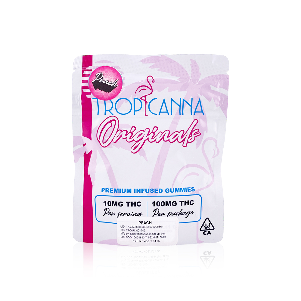 Photograph of product: TROPICANNA ORIGINALS - Edible - Peach - Gummies - 100MG