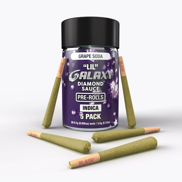 Photograph of product: Grape | 0.7Gx5pk Moonrock Pre-Rolls