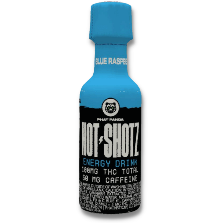 Photograph of product: Blue Raspberry Caffeine Energy 100mg 2oz Hot Shotz (Phat Panda)