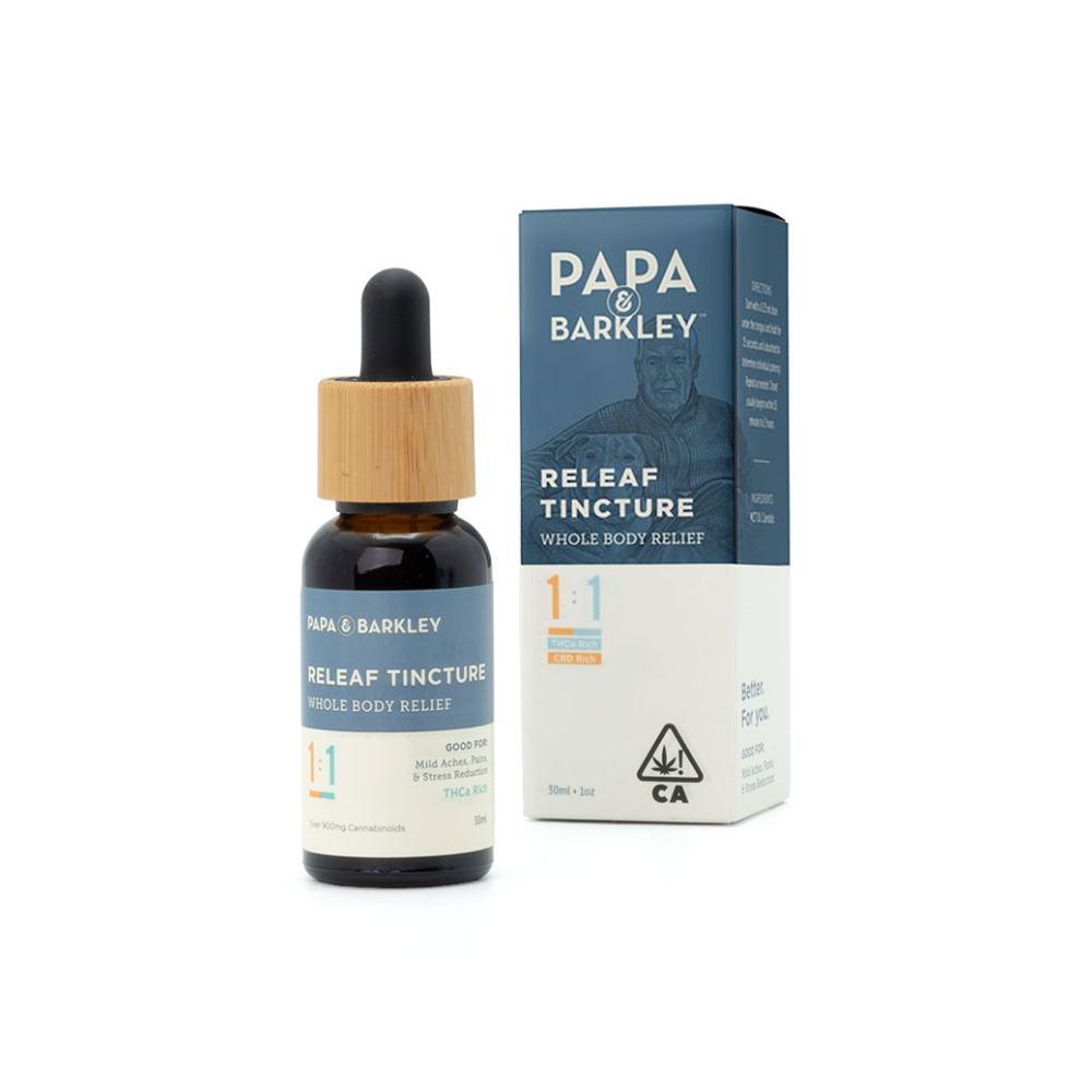 Photograph of product: Papa & Barkley - Releaf Tincture TH-ouia Rich 1:1a 15ml 450mg