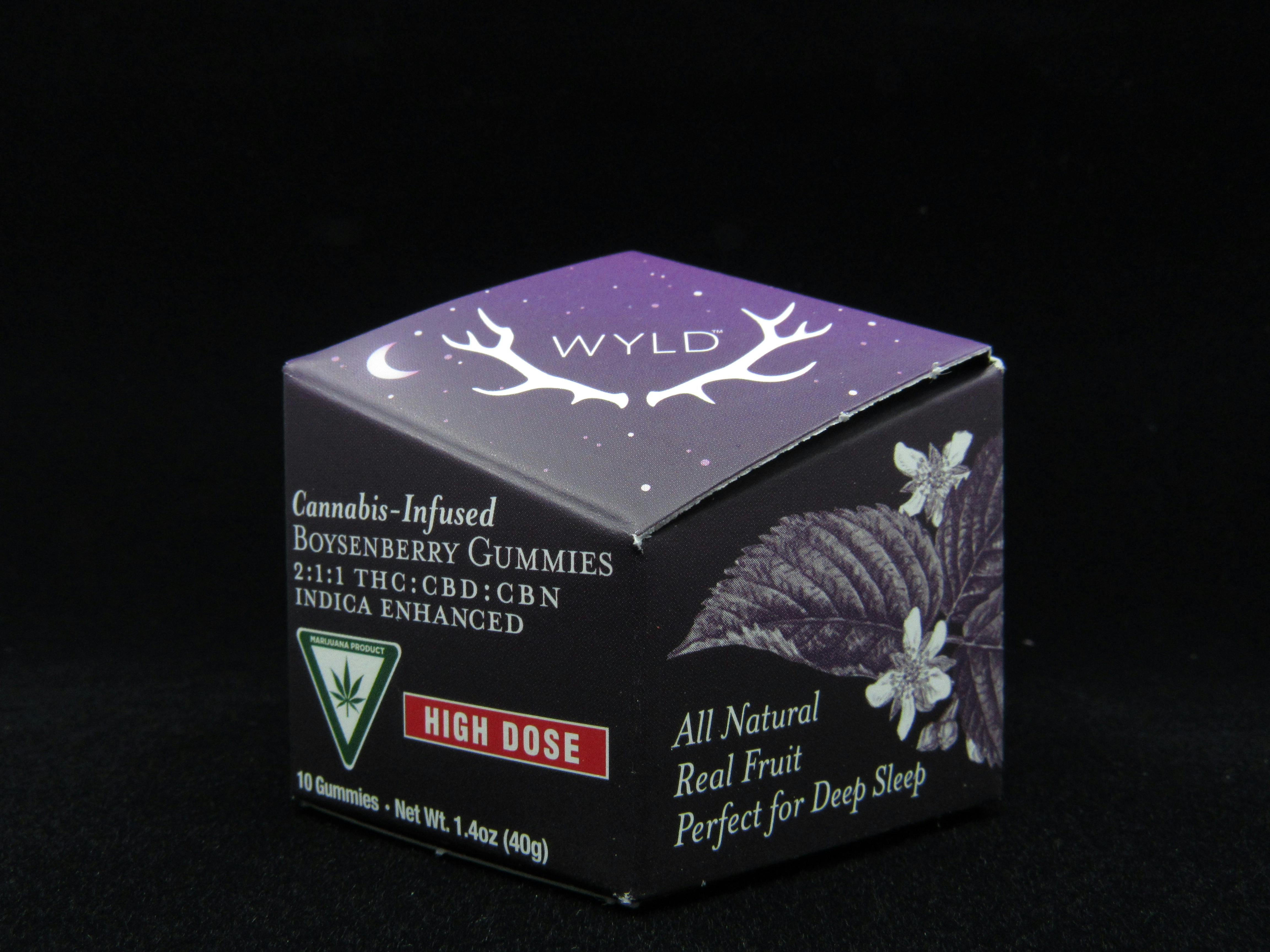 Photograph of product: Boysenberry 200mg TH-oui :100mg CBD :100mg CBN | WYLD