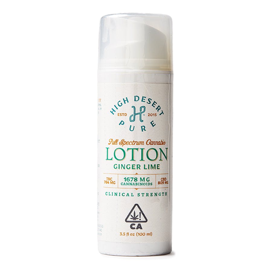 Photograph of product: HIGH DESERT - GINGER LIME 1:1 LOTION 1500MG
