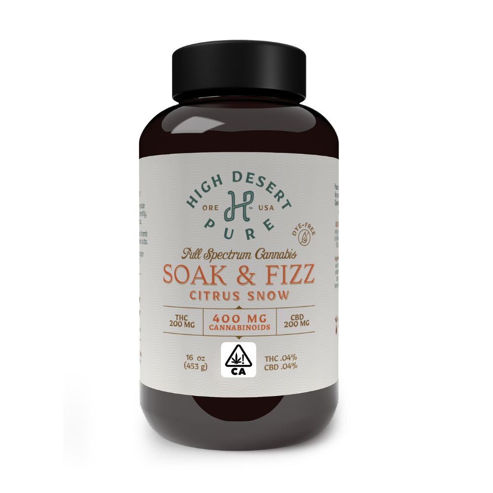 Photograph of product: CITRUS SNOW 1:1 SOAK & FIZZ 700MG - HIGH DESERT PURE