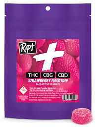 Photograph of product: Strawberry Field Trip | Ript | CBG 1:1 Gummies - 