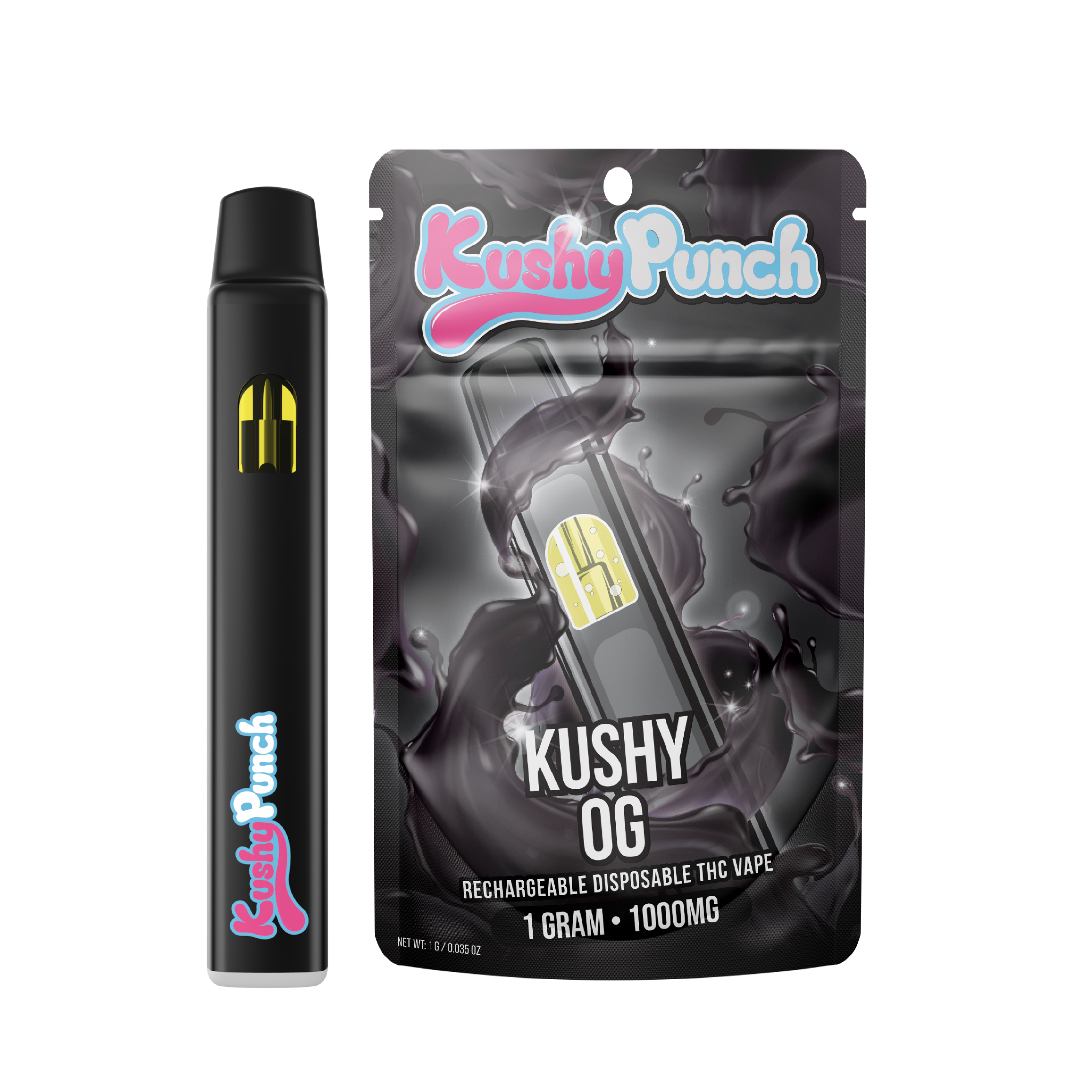 Photograph of product: Kushy Punch - Disposable Vape Kushy OG - 1g