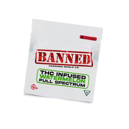 Photograph of product: Banned - Single Gummy - Watermelon - 200mg
