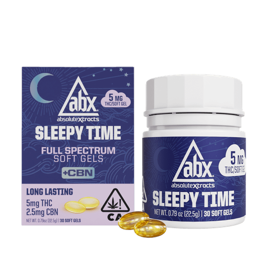 Photograph of product: [ABX] CBN Soft Gels - 5mg - 30ct - Sleepy Time (I) - 