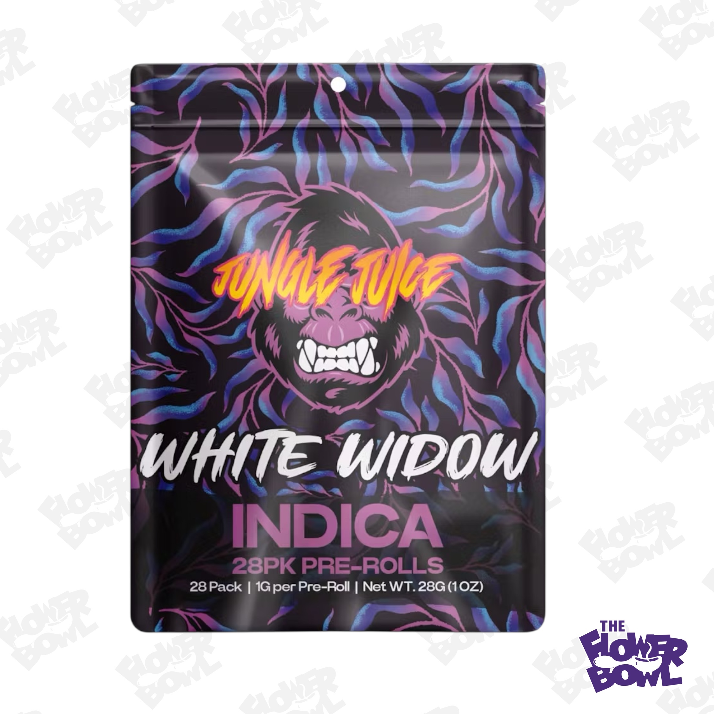 Photograph of product: AU Jungle Juice: White Widow (I) 28-Pack 1G Preroll
