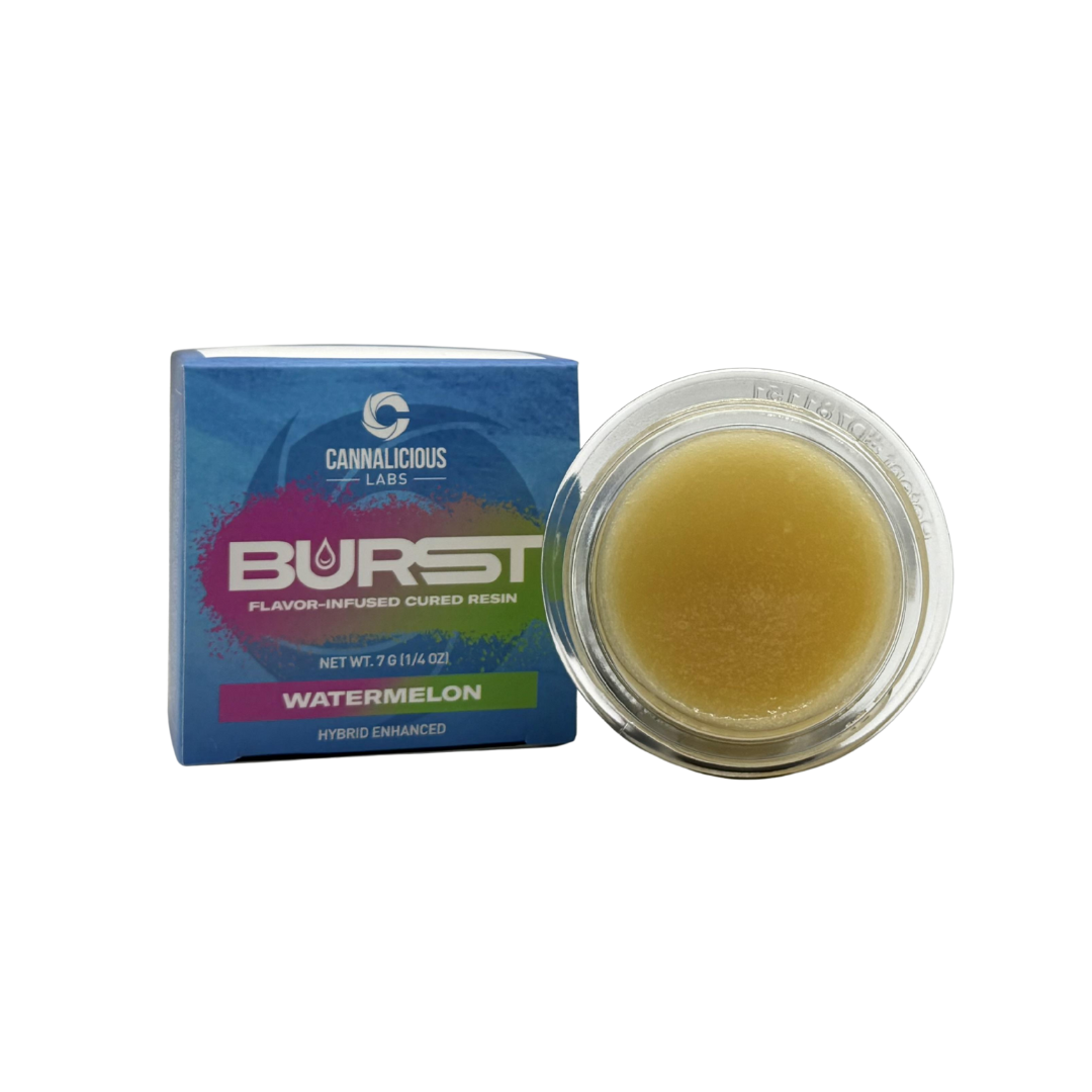 Photograph of product: Cannalicious Labs | Watermelon Infused Cured Resin Baller Jar | 7g