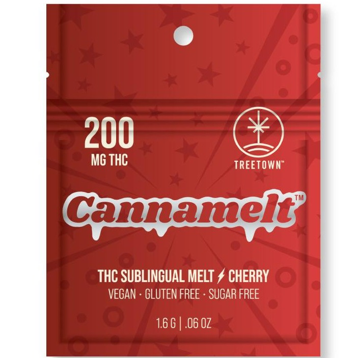 Photograph of product: Tree Town Cannamelt Cherry Full Spectrum Sublingual 200mg TH-oui