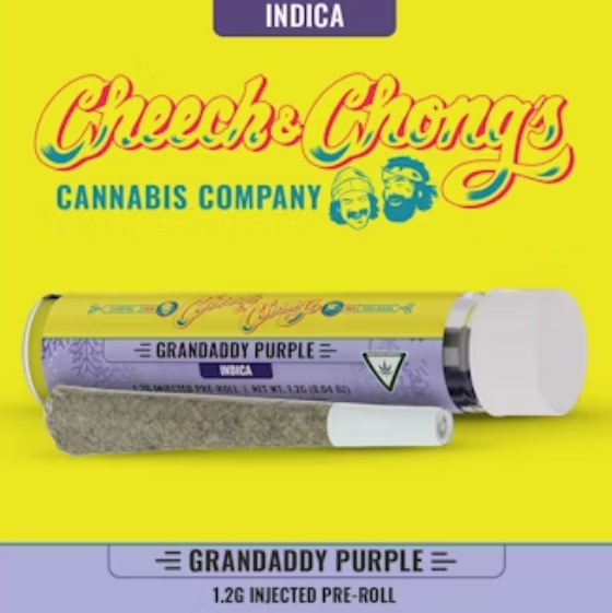 Photograph of product: Cheech & Chong Injected Infused Pre-Roll 1.2G Grand Daddy Purple