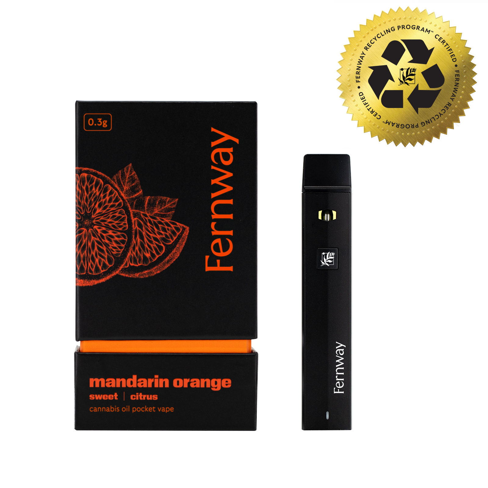 Photograph of product: Fernway - Mandarin Orange - Traveler - 300mg (S)