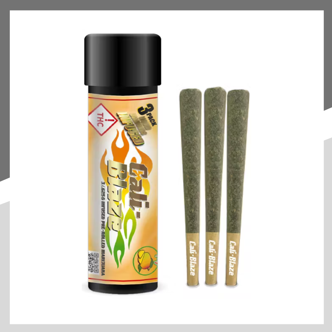 Photograph of product: Cali Blaze | Chem Squeezy Dragon Fruit | Infused Pre Roll | 3pk | 1.8g