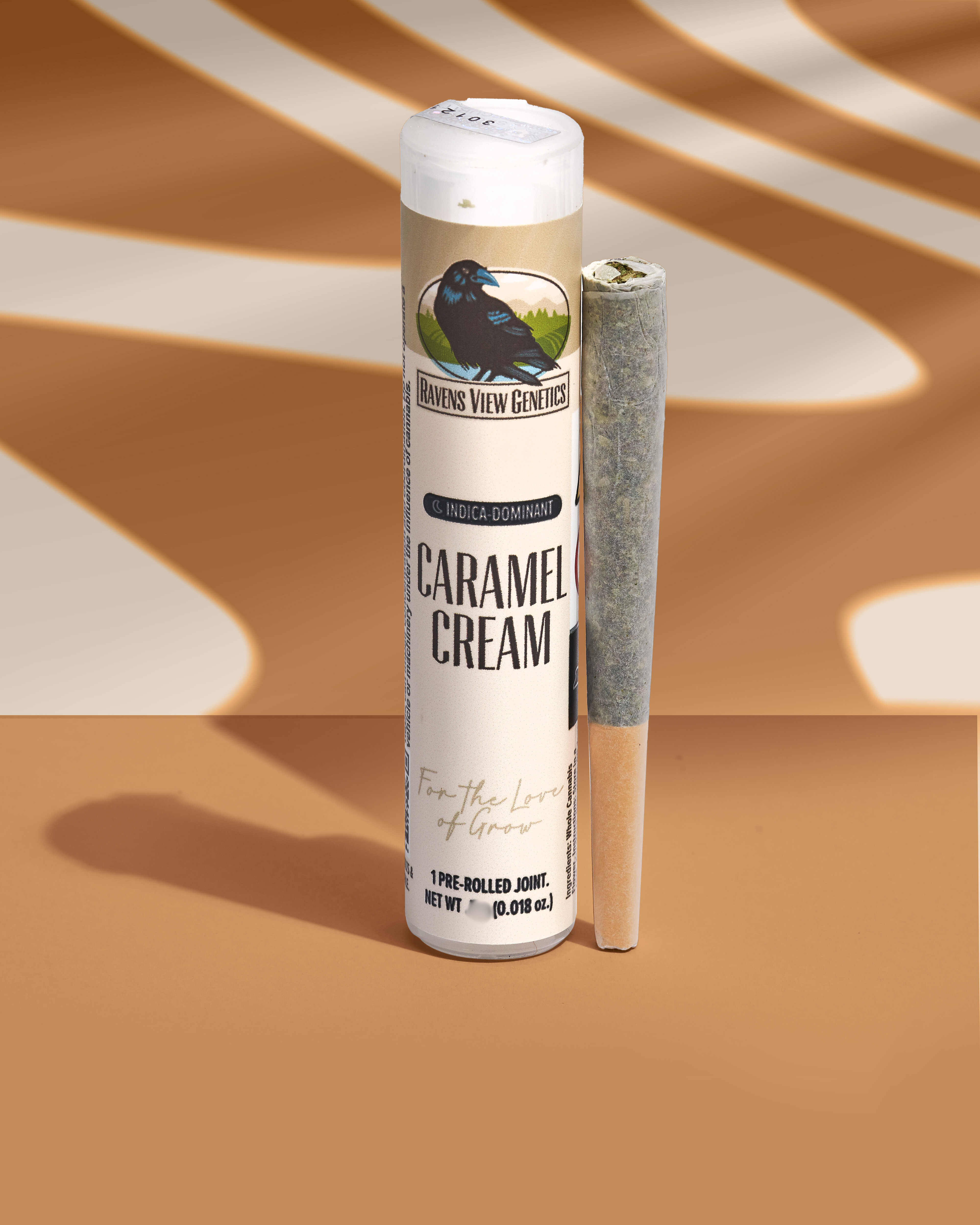 Photograph of product: Caramel Cream | 1g Pre-Roll | Raven's View