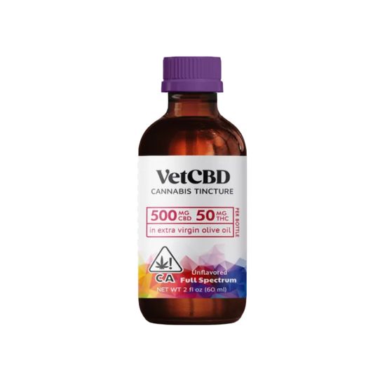 Photograph of product: VET CBD Extra Strength Tincture 500mg CBD / 50mg TH-oui - 