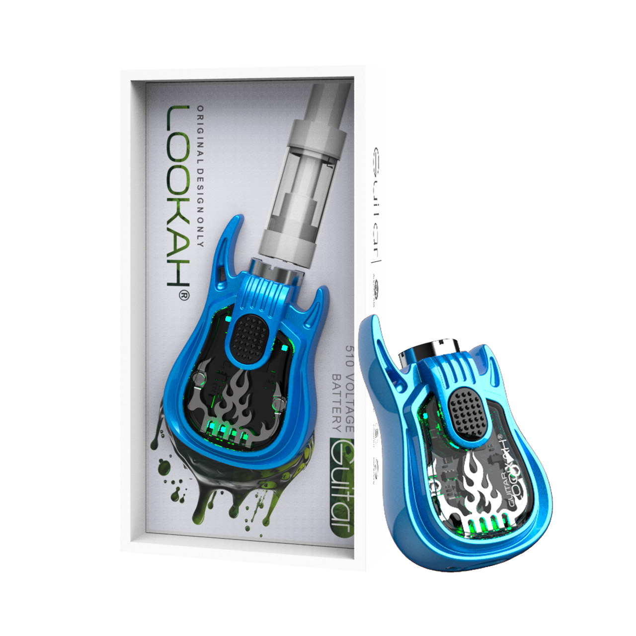 Photograph of product: Lookah Guitar 510 Thread Battery | Blue