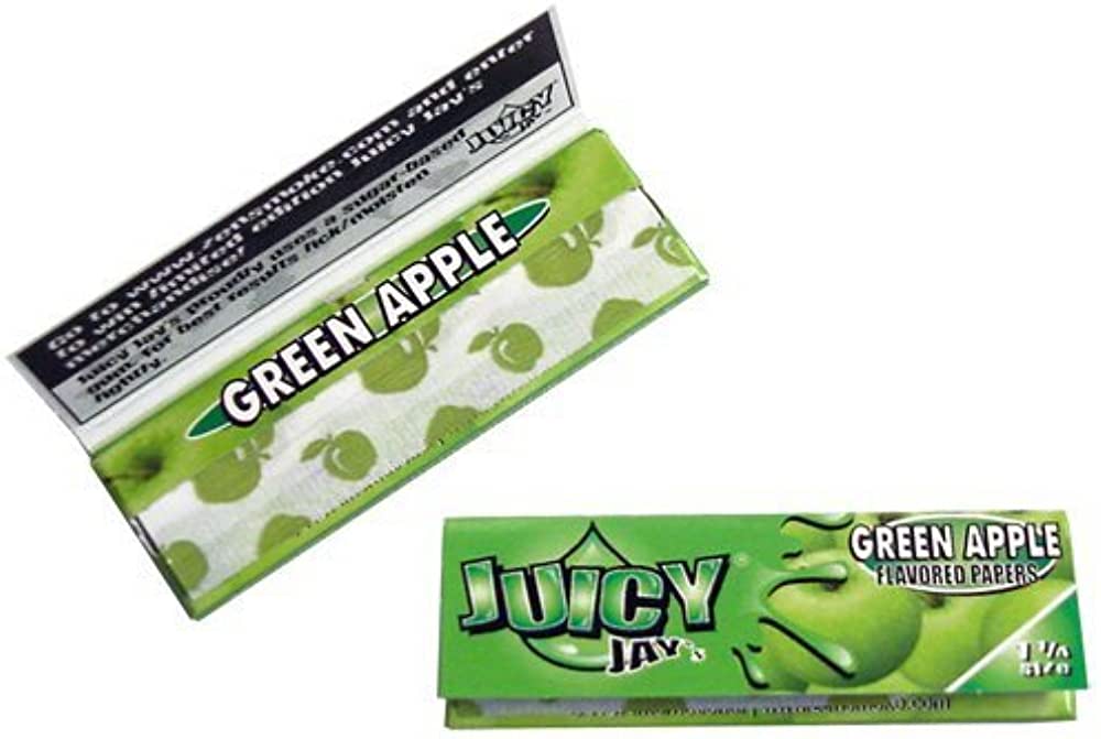 Photograph of product: Juicy Jay's 1 1/4 Green Apple Papers