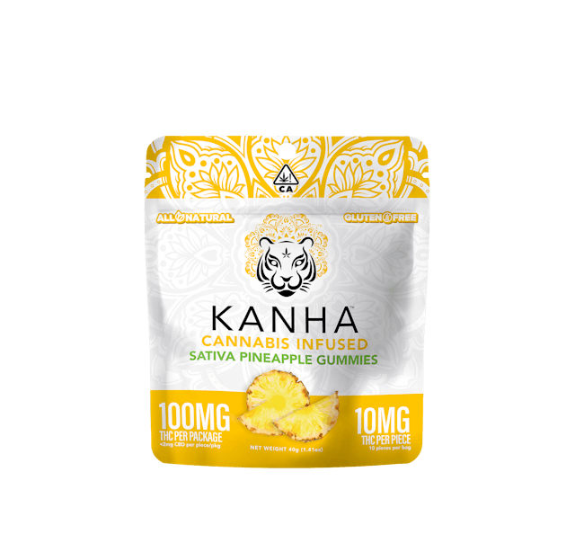 Photograph of product: Pineapple | Sativa | 100mg THC | 10-pack