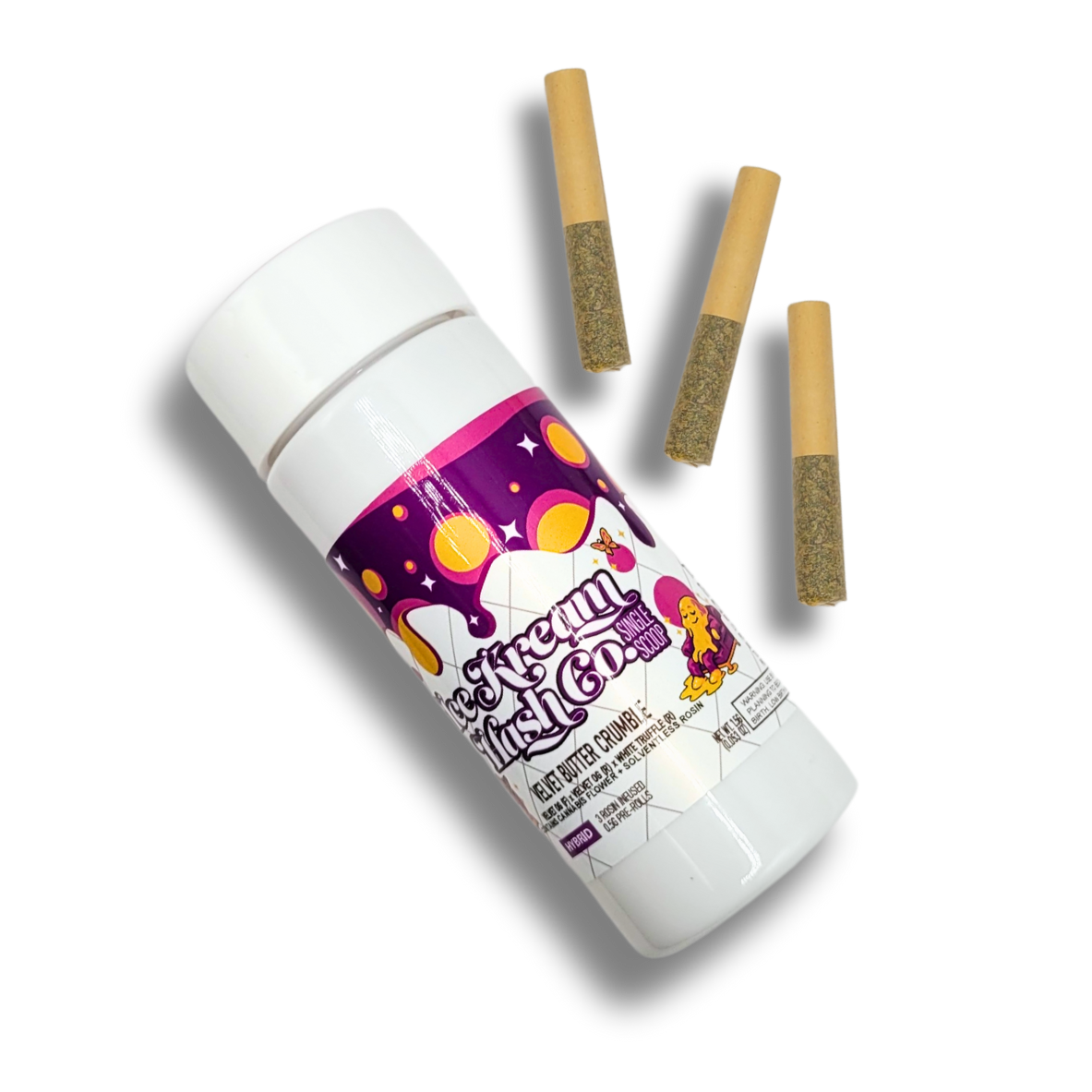 Photograph of product: Ice Kream au chocolat Velvet Butter Crumble Rosin Infused Pre-Roll 3-Pack | 3 x 0.5g