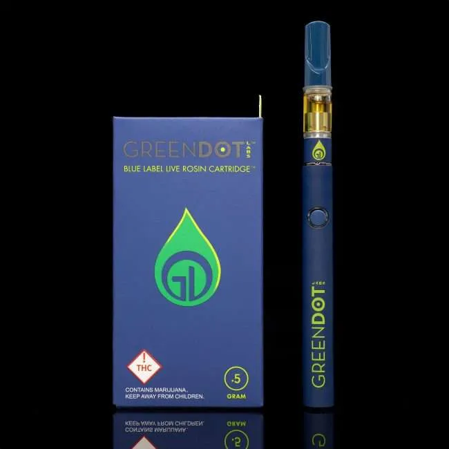 Photograph of product: Green Dot - Rosin Cartridge - Black Maple