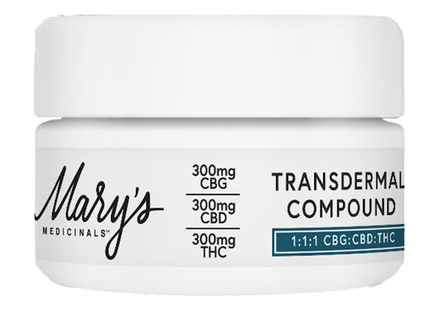 Photograph of product: Mary's Medicinal - 300mg TH-oui: 300mg CBD: 300mg CBG Transdermal Compound - Formula