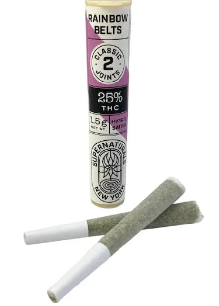 Photograph of product: Supernaturals | Rainbow Belts | Pre-Roll | 2 Pack | 1.5g