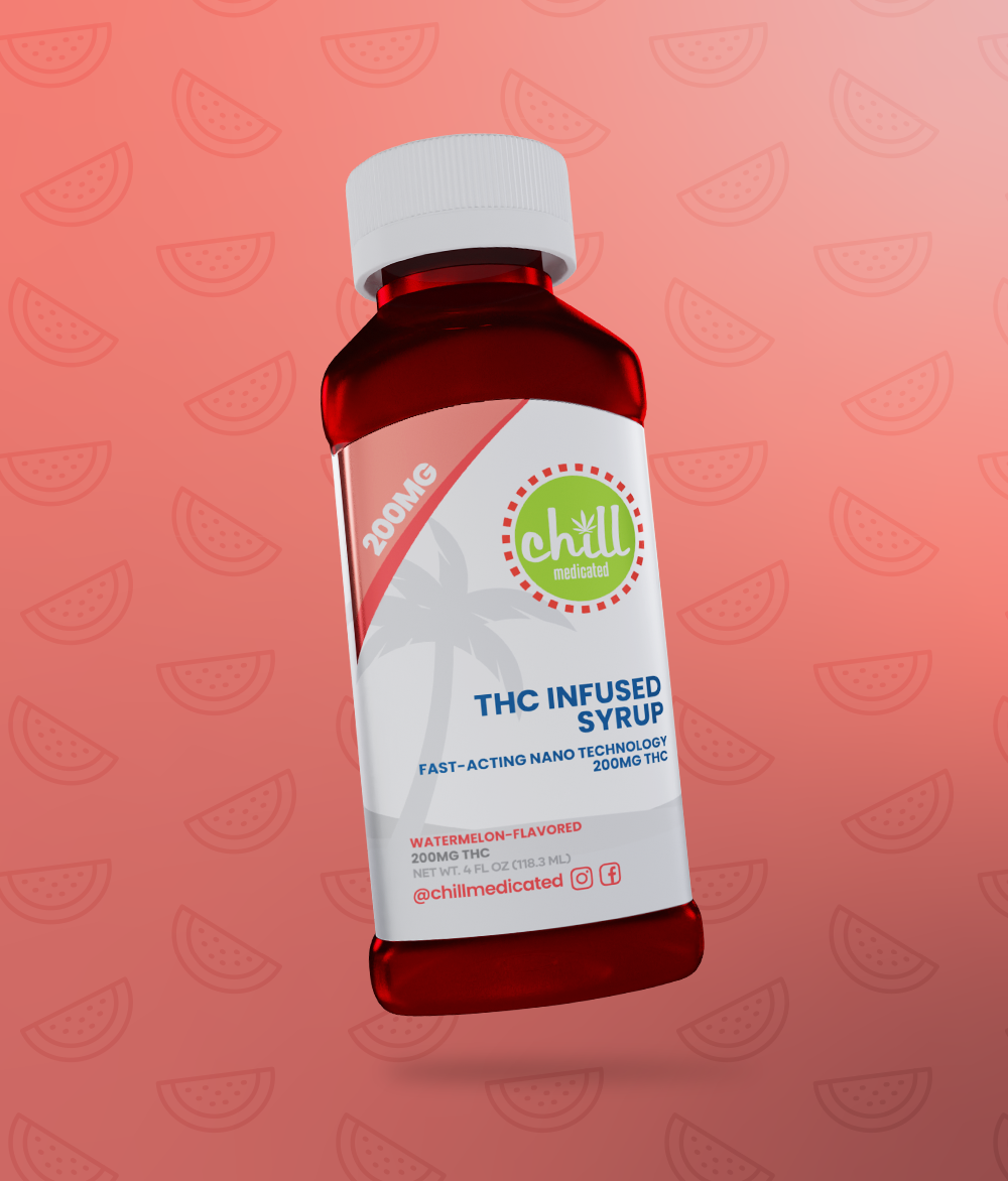 Photograph of product: Chill Medicated - Syrup - (200mg) - **WATERMELON** (2/$20)
